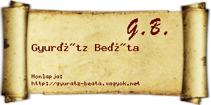 Gyurátz Beáta névjegykártya